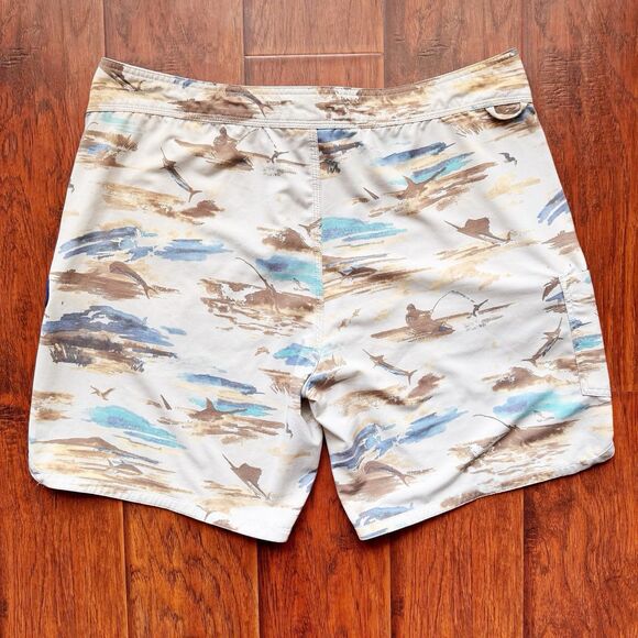 AFTCO Mens Sandbar Board Shorts Fishing Boating Outdoors UFP 50 Stretchy Sz 38 - Picture 10 of 15